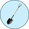 Worker injury while digging a hole on the job