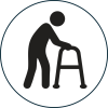Man with walker icon for nursing home neglect case results