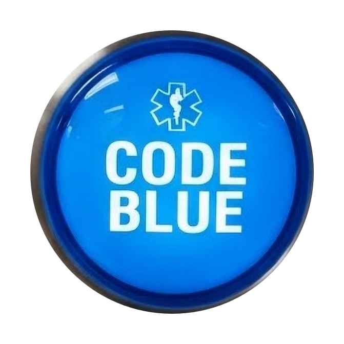 Code Blue emergency button used for hospital medical emergencies